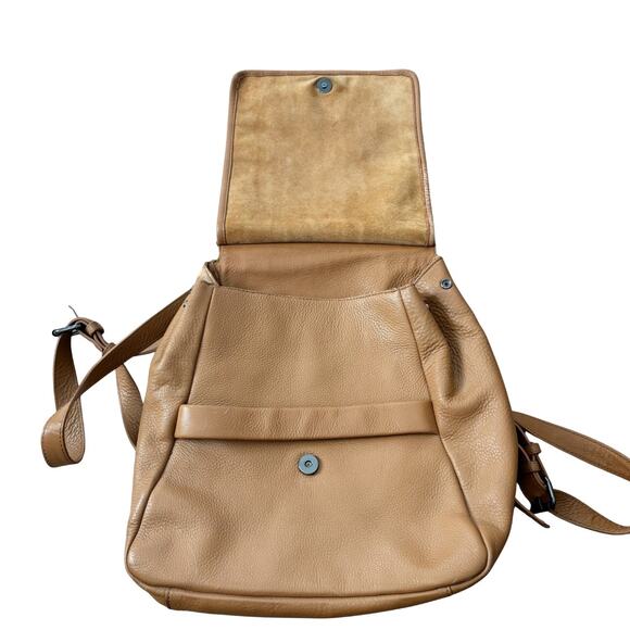 Kooba Cayman Leather Backpack Tan - Picture 3 of 10